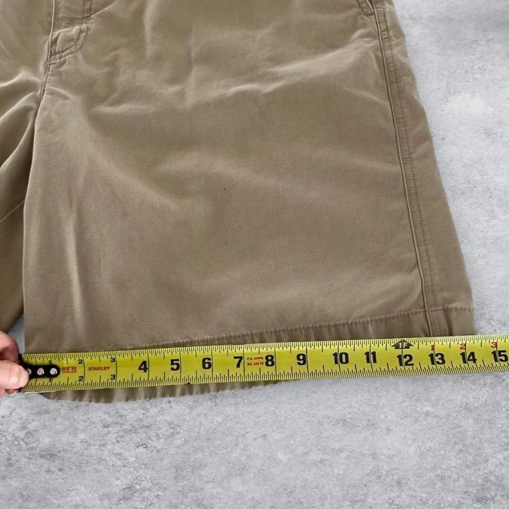 LL Bean Mens‎ Classic Fit Khaki Chino Shorts Tan Cotton Size 42